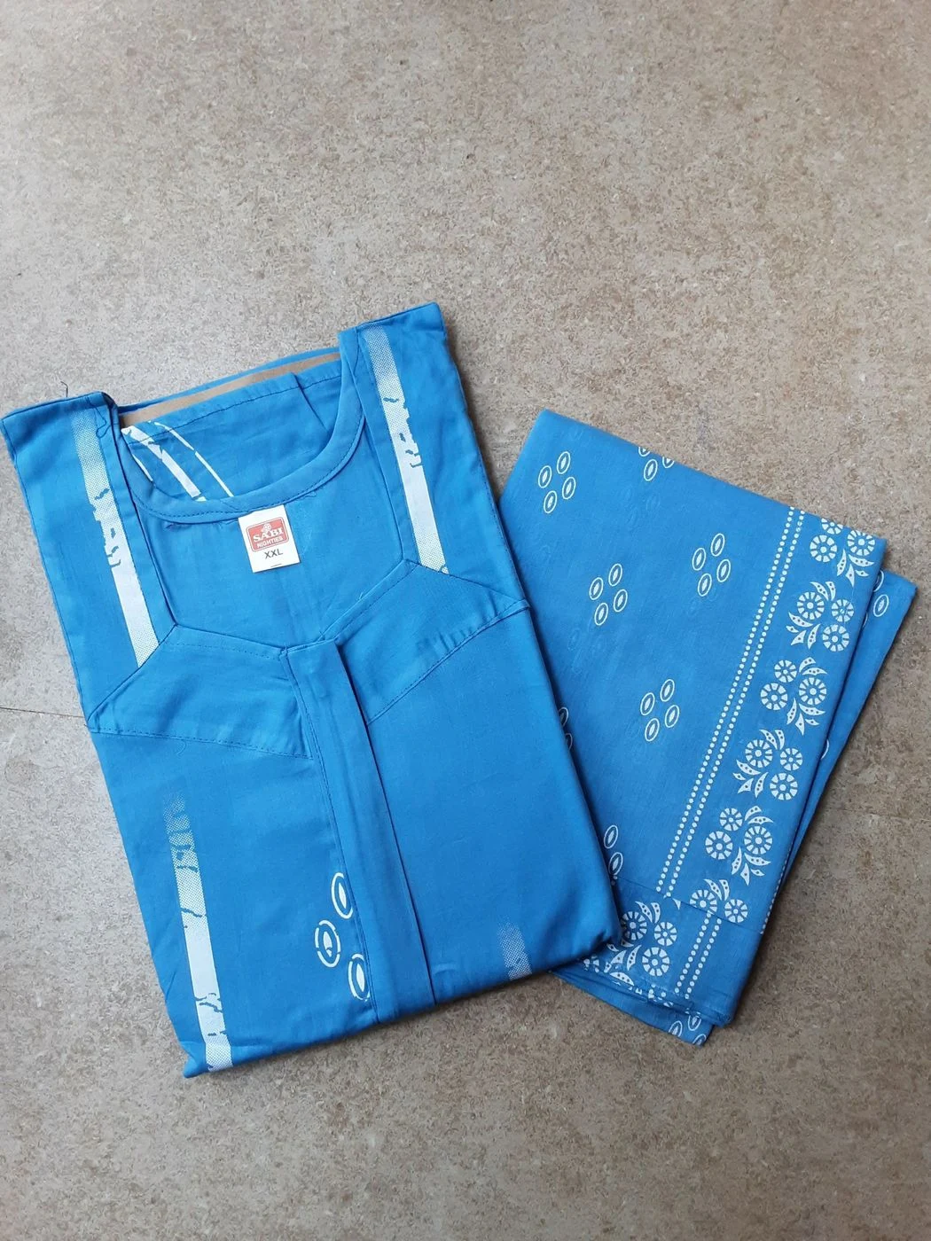 Cotton nighty with dupatta