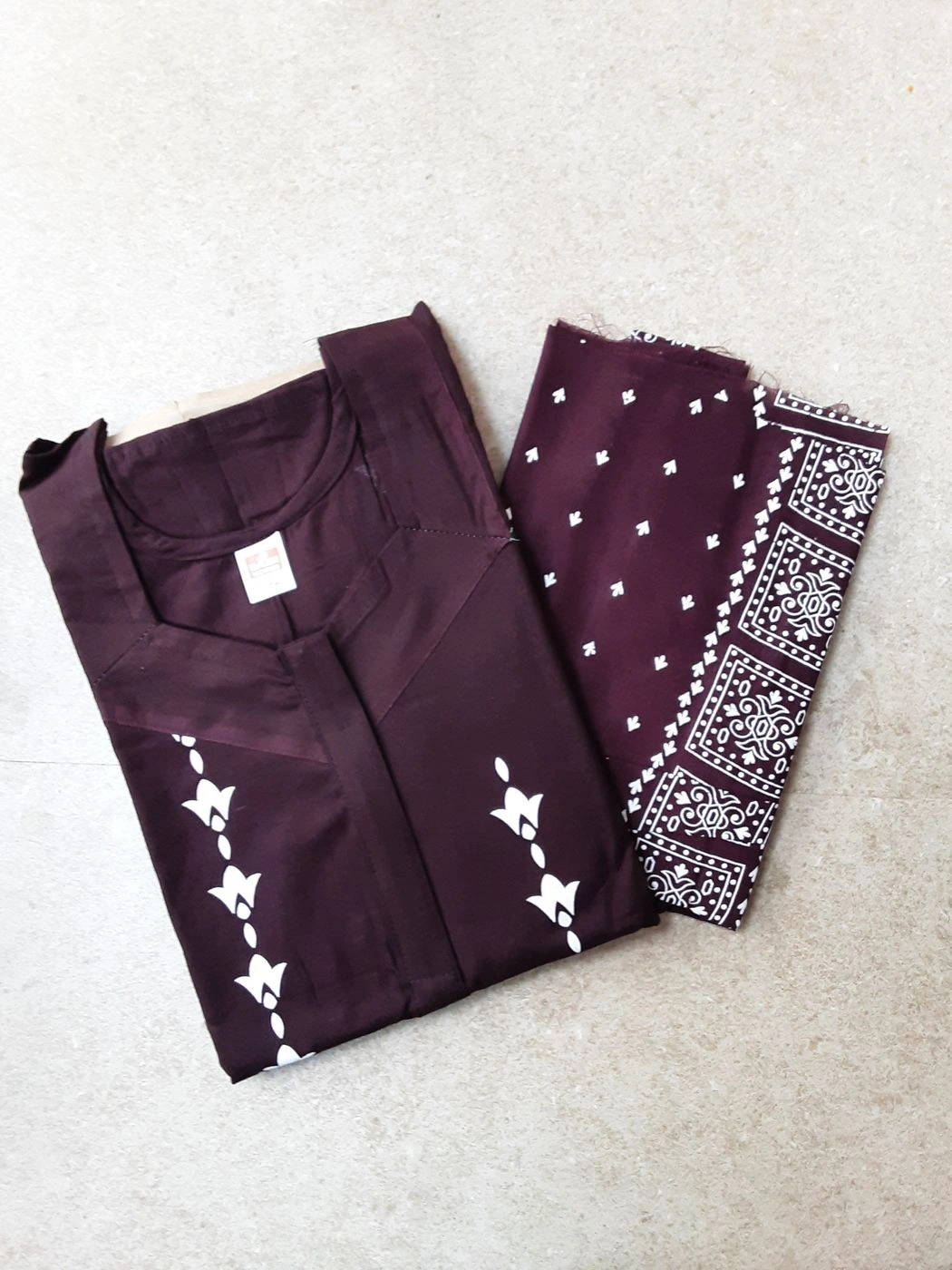 Cotton nighty with dupatta