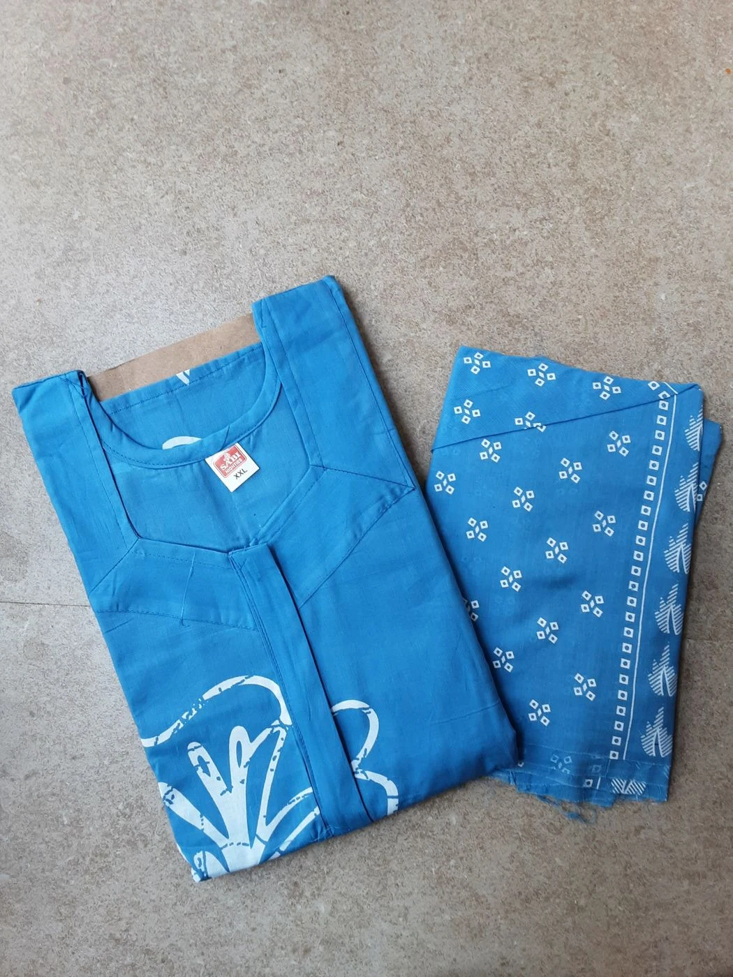 Cotton nighty with dupatta