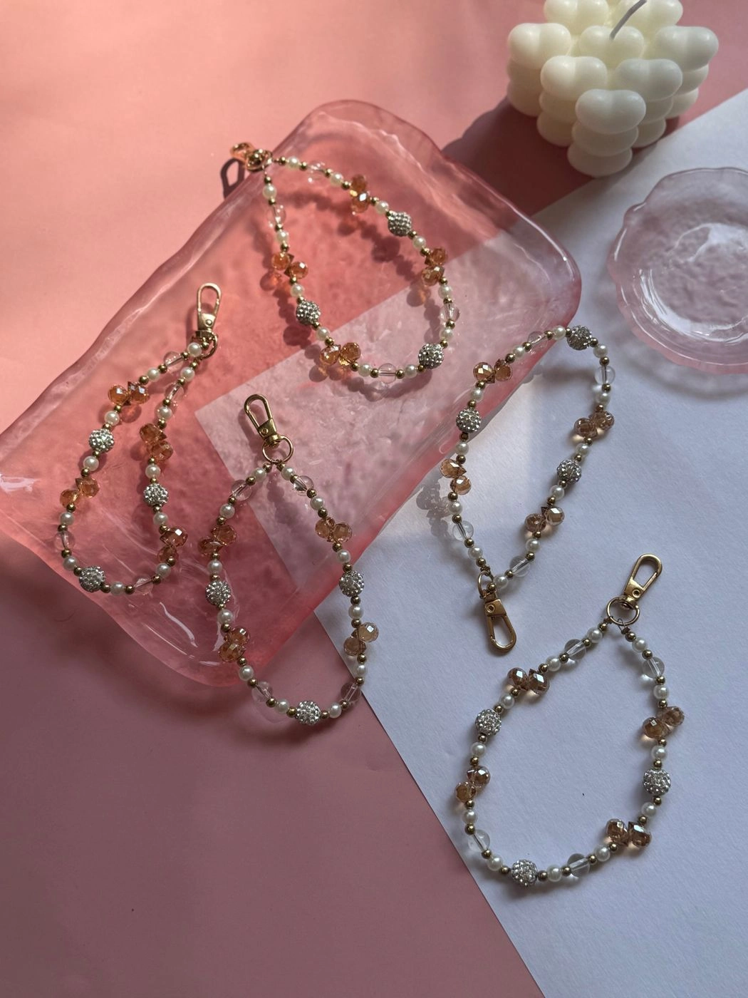 Crystal and beads bracelet
