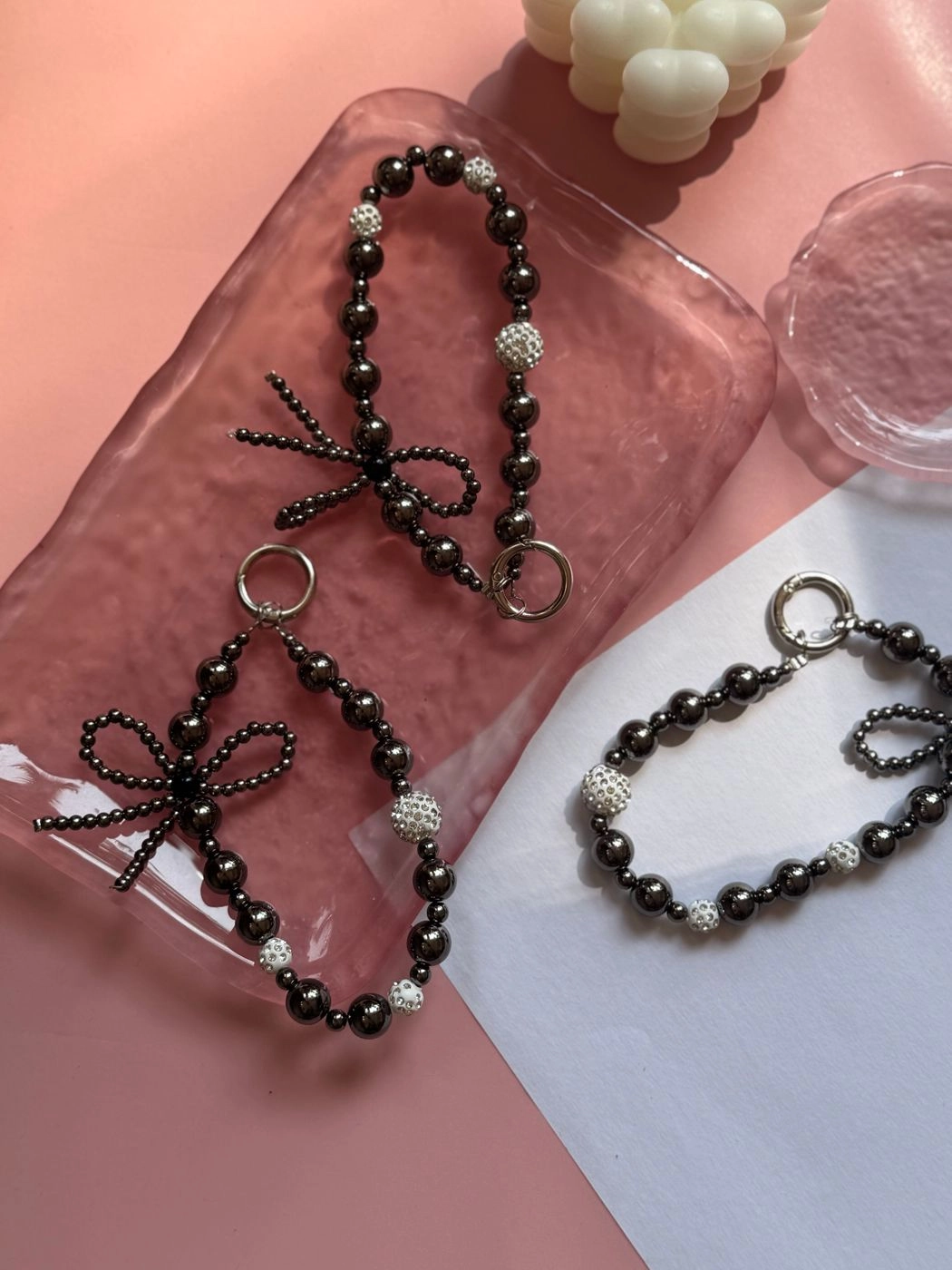 Black Charm with bow