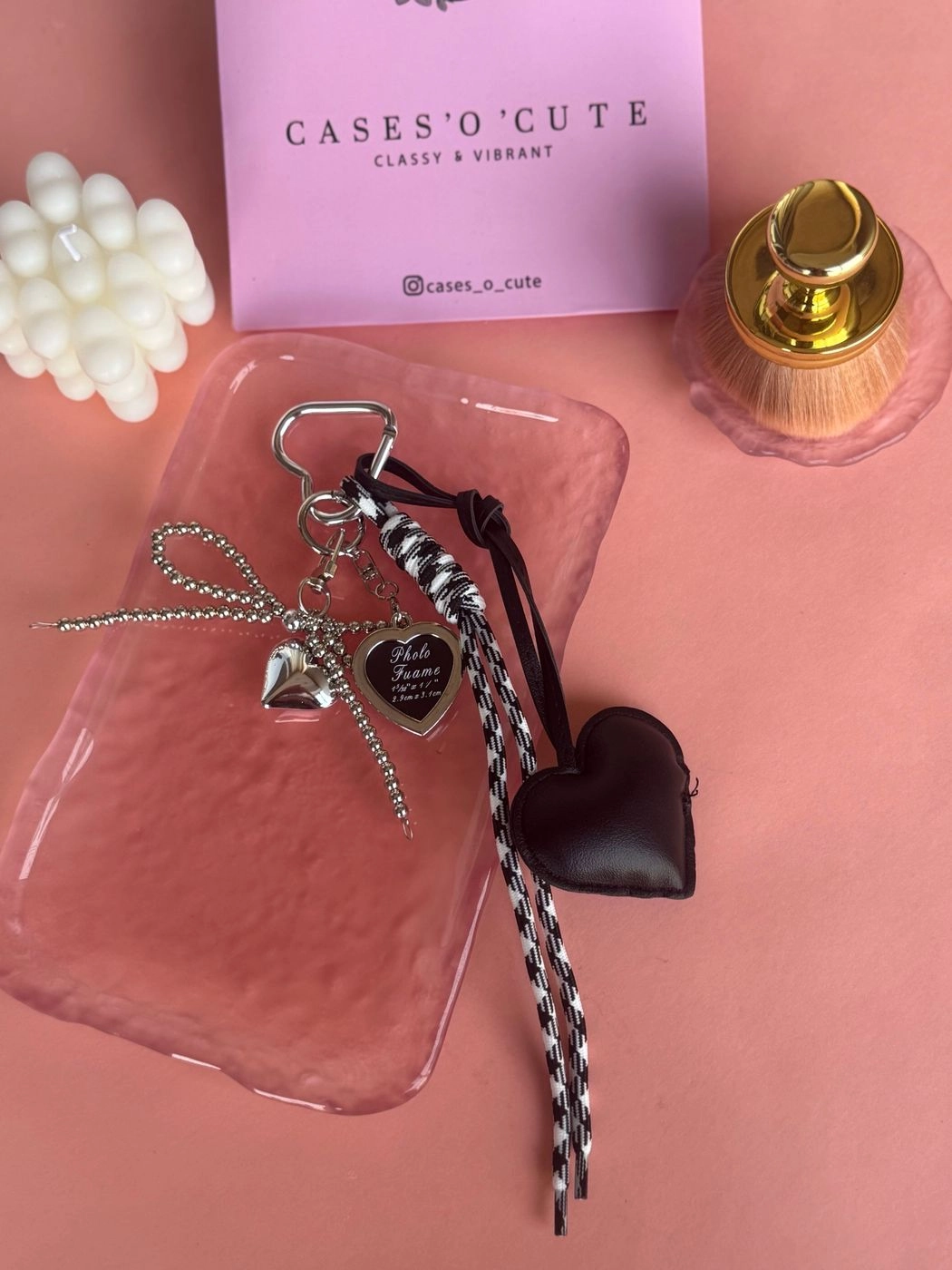 Black photo Bag Charm