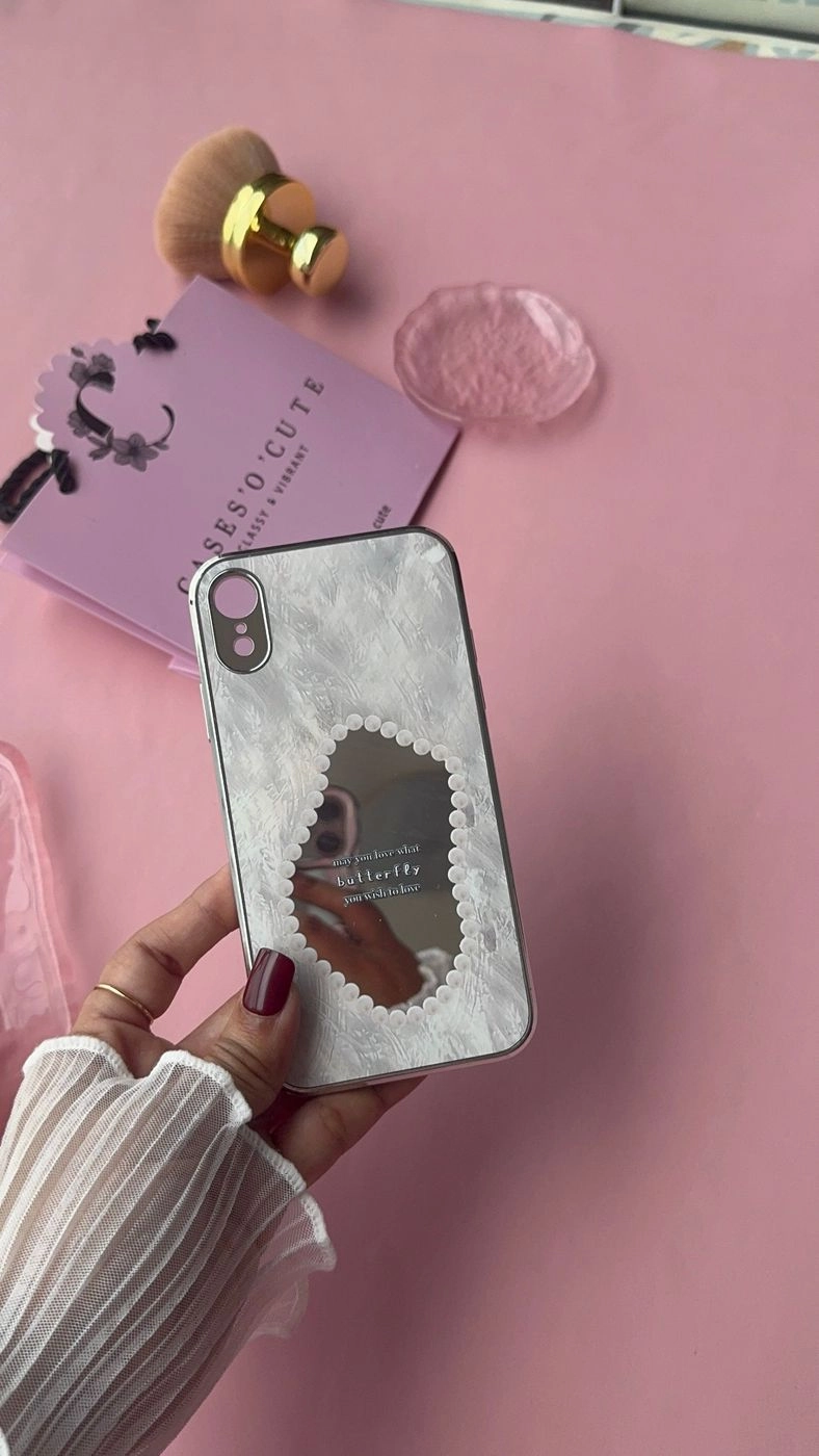 Mirror case silver