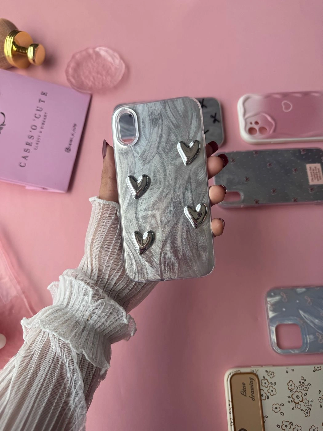 Silver heart glaze