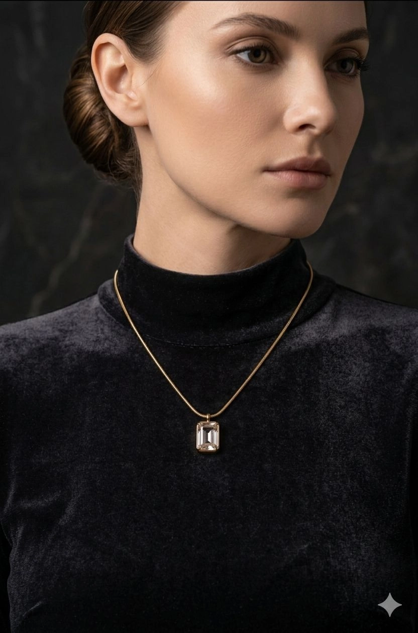 Emerald-Cut Radiance Pendant