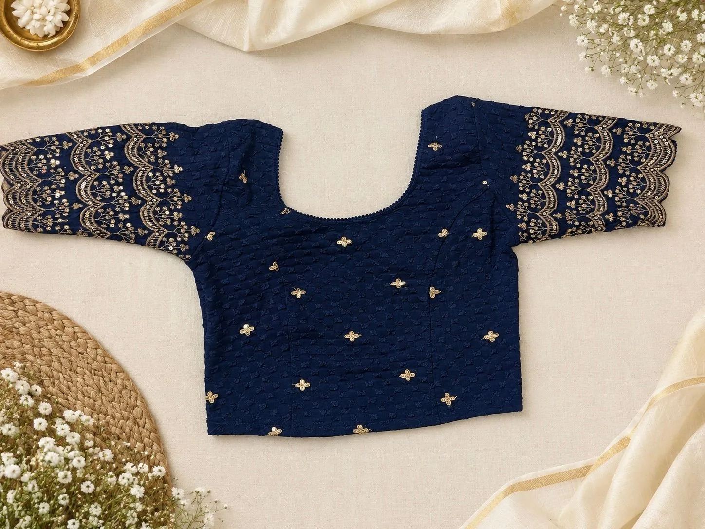 Navy Blue Scallop