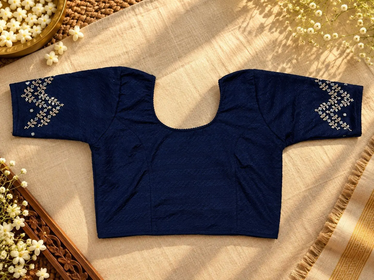 Navy Blue Pearl Half Sleeve SS04 2