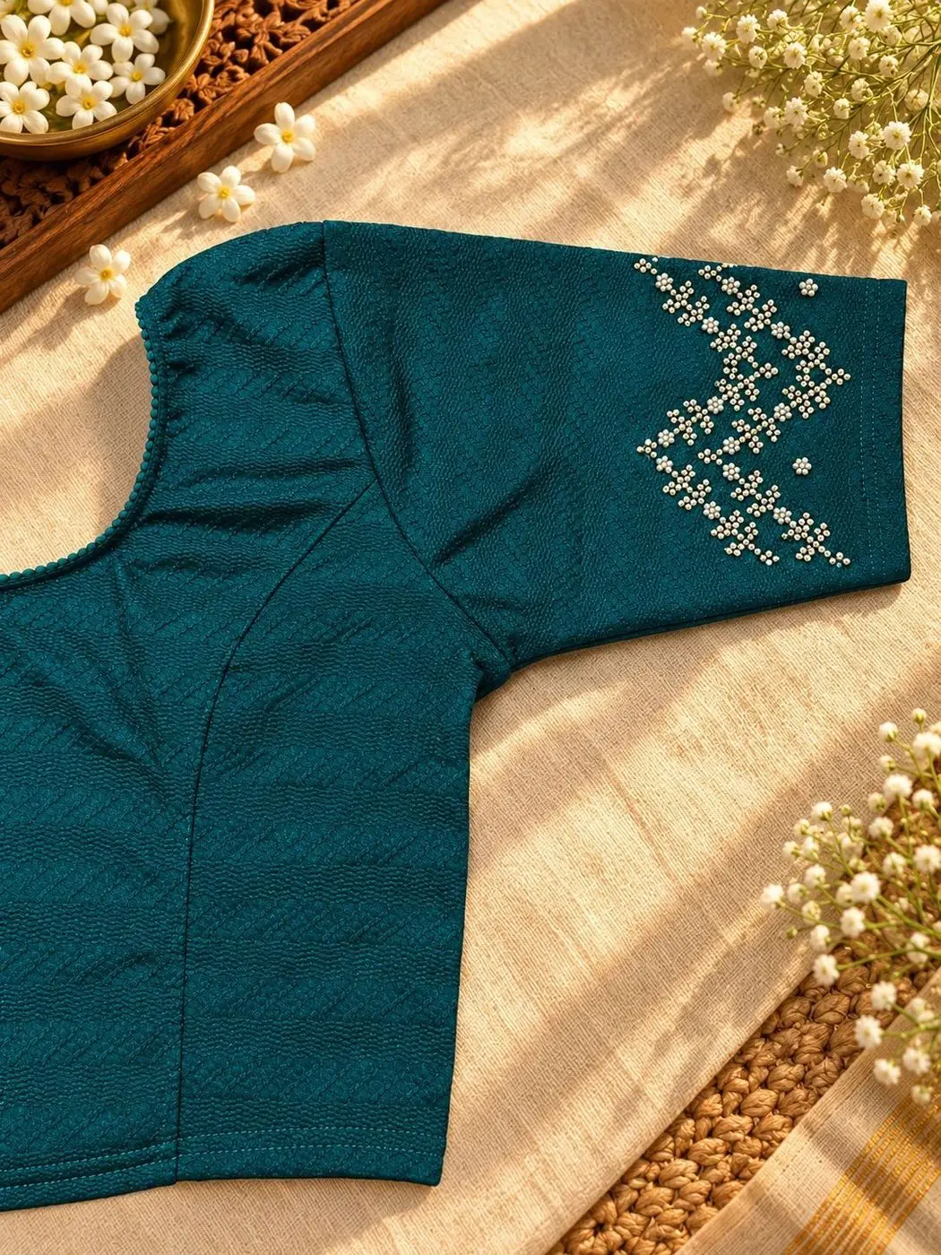 Teal Blue Pearl Half Sleeve SS06 1
