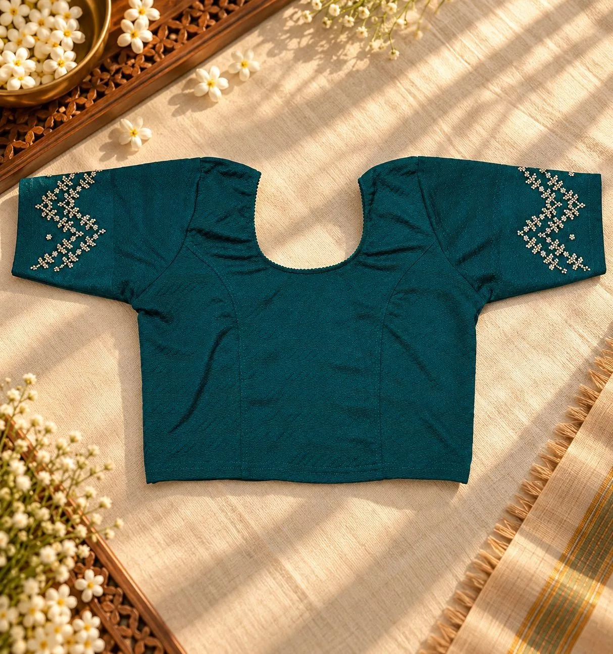 Teal Blue Pearl Half Sleeve SS06 2