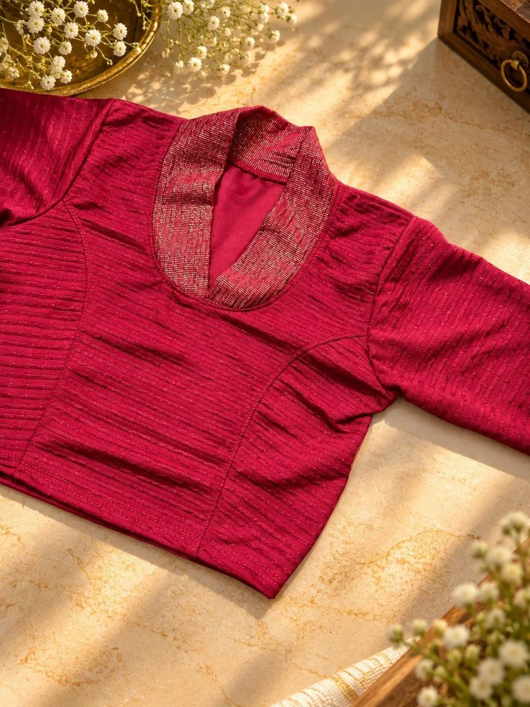 Maroon Collar Neck SS02 2