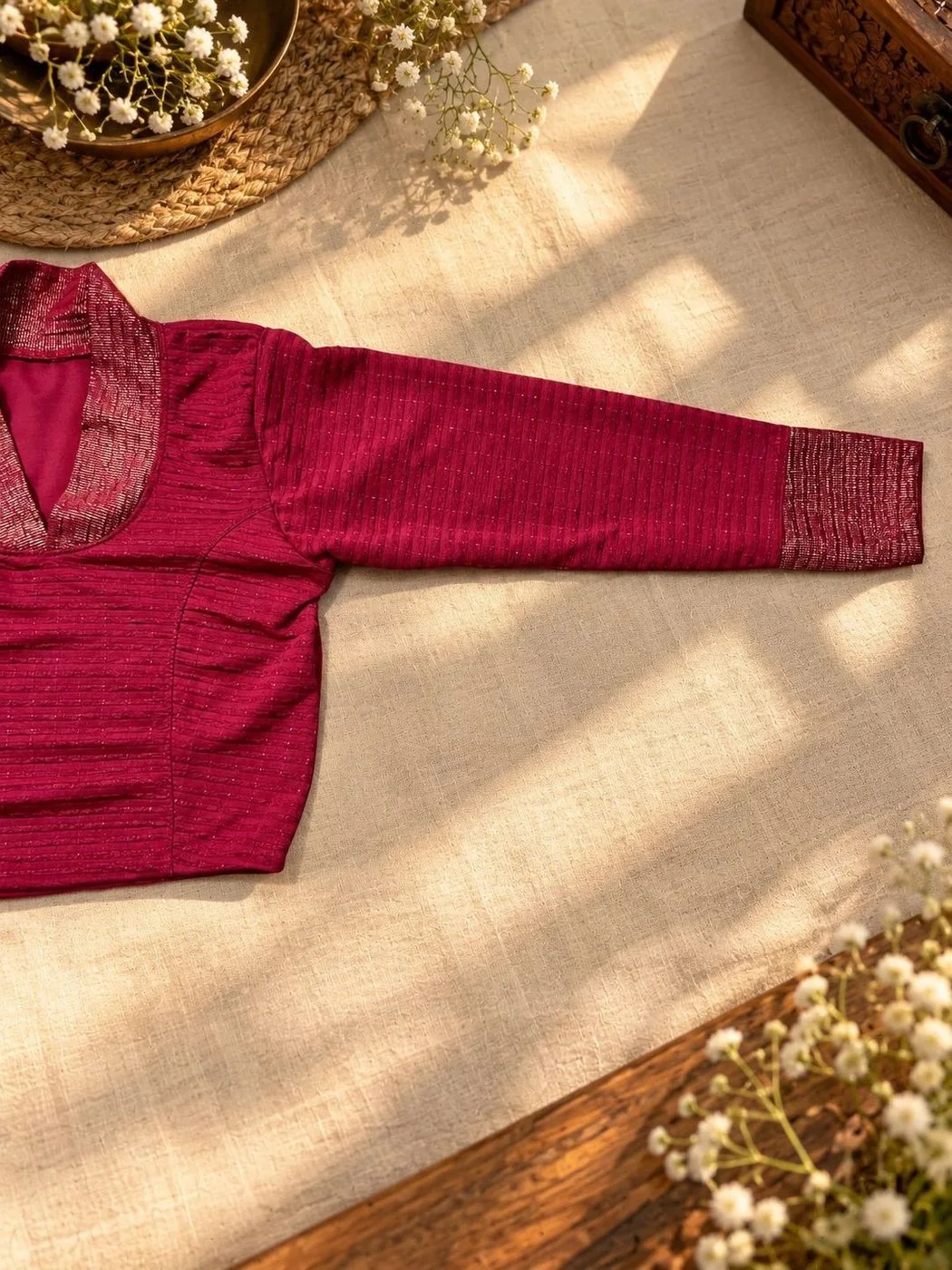 Maroon Collar Neck SS02 3