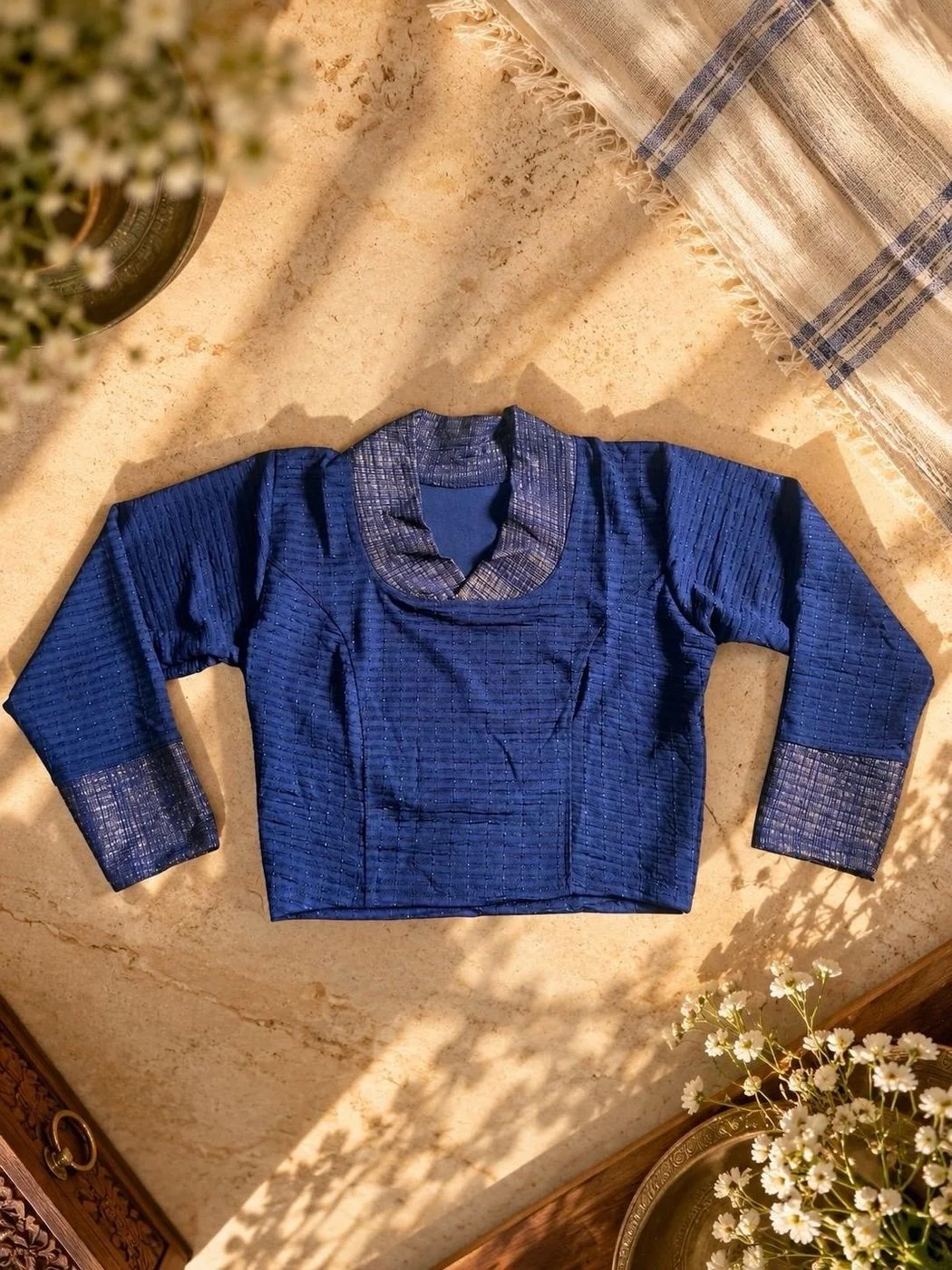 Navy Blue Collar Neck SS04 2