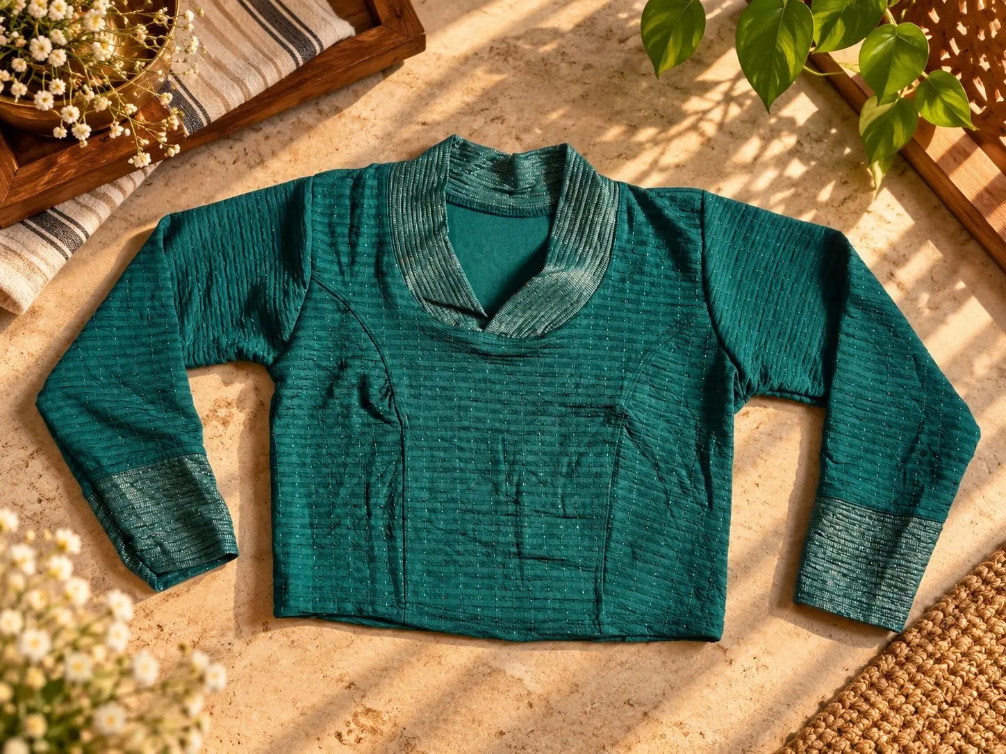 Bottle Green Collar Neck SS10 2
