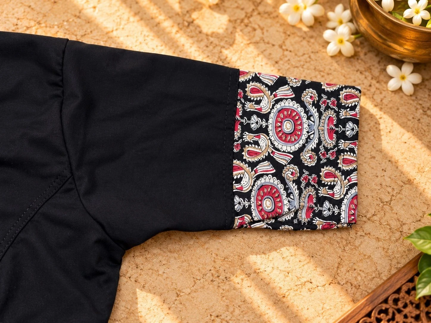 Black Kalamkari Half SS01 3