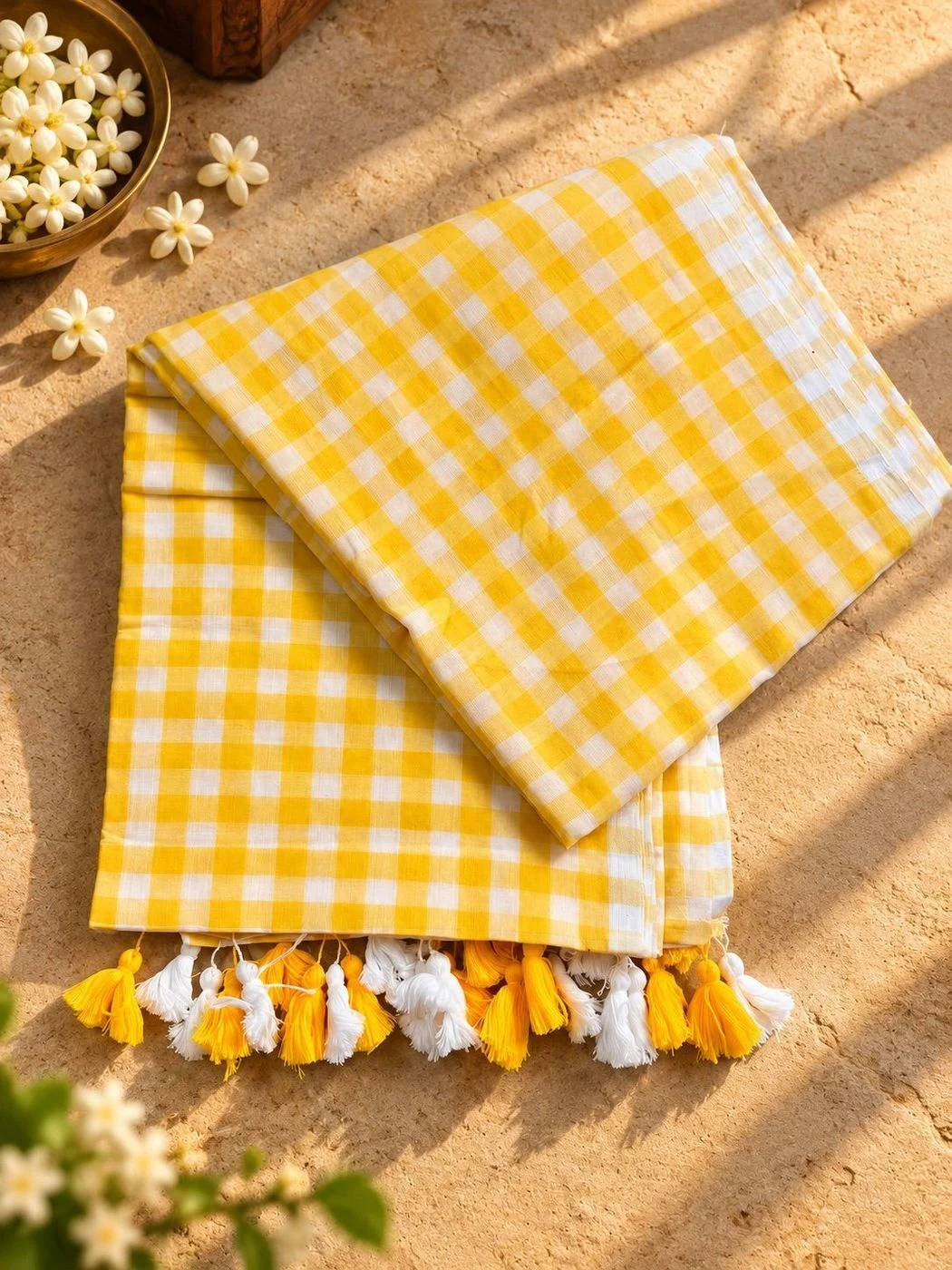 Yellow Check Mull SS11