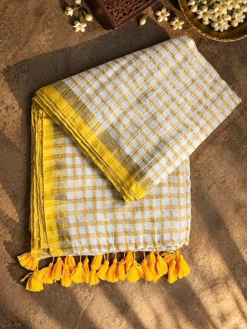 Yellow Check Mull SS15