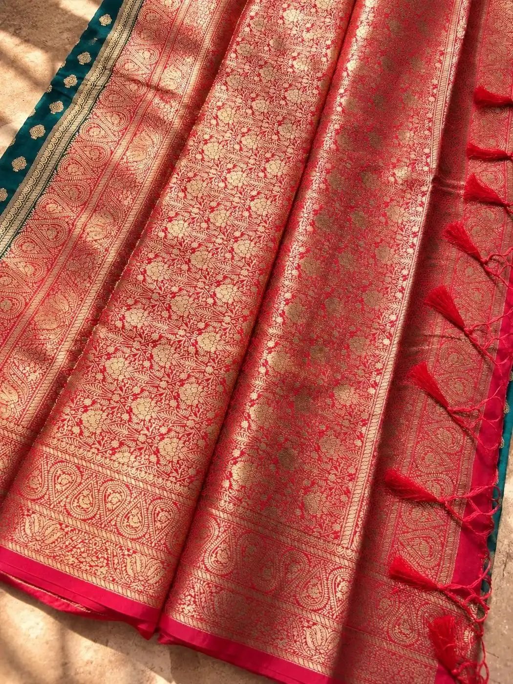 Semi Banarasi Bottle Green SS01 2