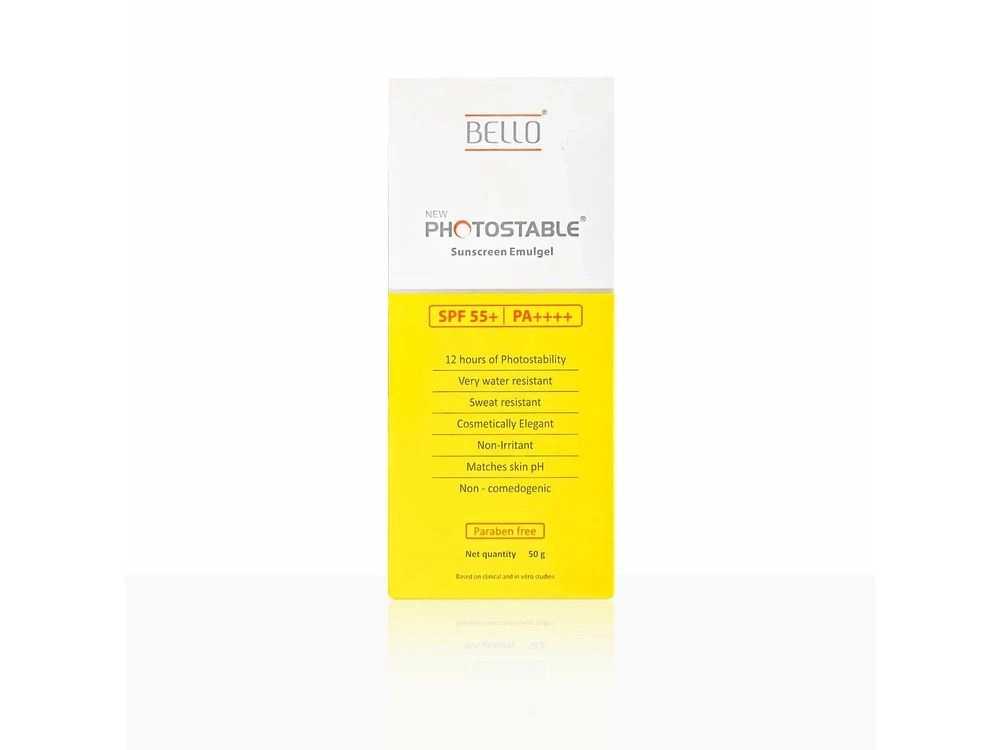 Bello New Photostable Sunscreen Emulgel SPF 55+/PA++++ 50g