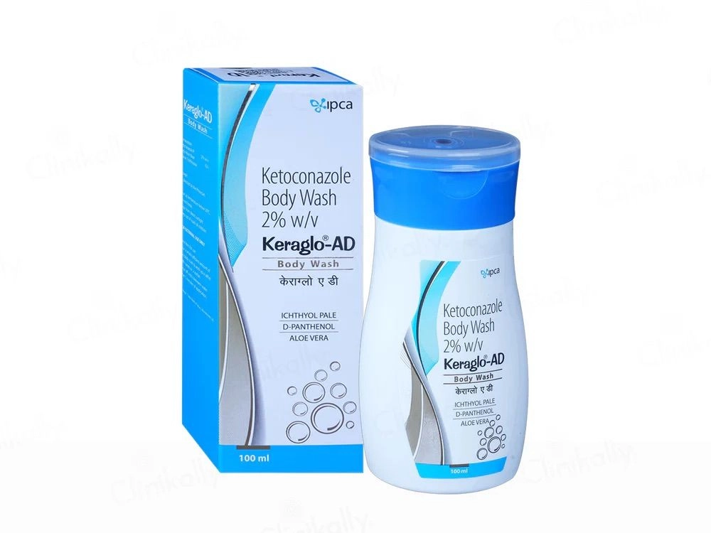 Keraglo-AD Ketoconazole Body Wash 2% w/v – Anti Fungal Skin Cleanser | 100ml