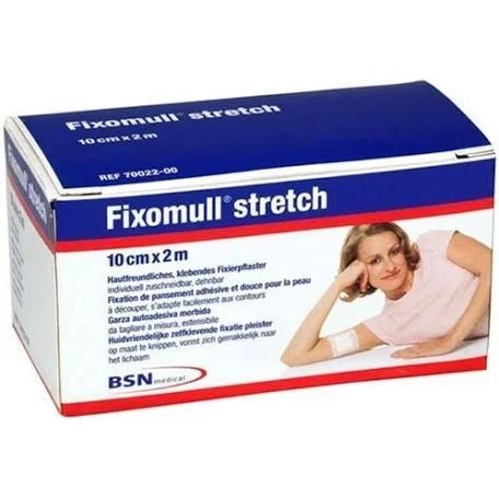 Fixomull Stretch 10cm x 2m by BSN | Adhesive Non-Woven Fabric Tape | Flexible Wound Dressing Fixation | Breathable & Skin-Friendly Medical Tape Roll 2
