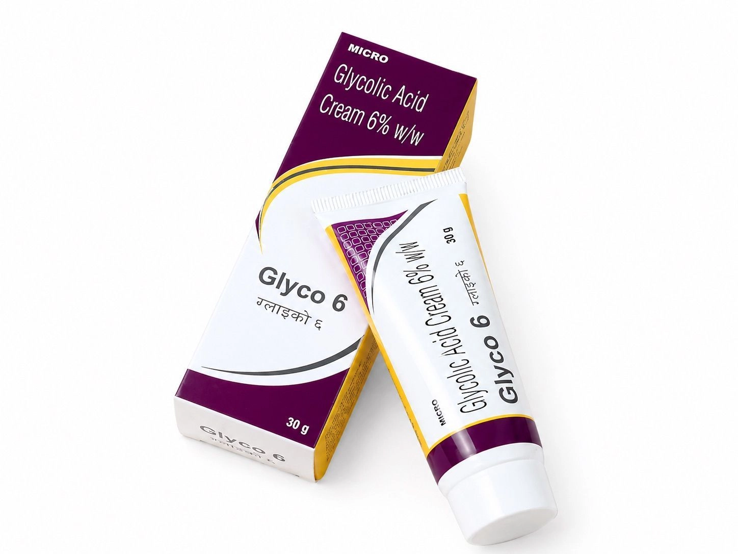 Glyco 6 Glycolic Acid Cream 6% w/w (30g) | Skin Brightening & Exfoliating Cream | Reduces Acne Marks, Pigmentation & Dull Skin | Dermatologist Recommended AHA Cream 1