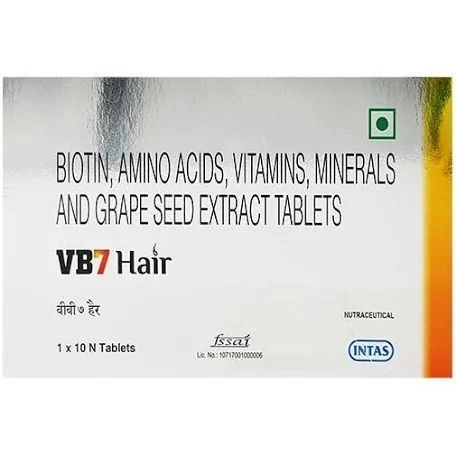 VB7 Hair Tablets | Biotin, Amino Acids, Vitamins & Minerals Supplement for Hair Health 10s |