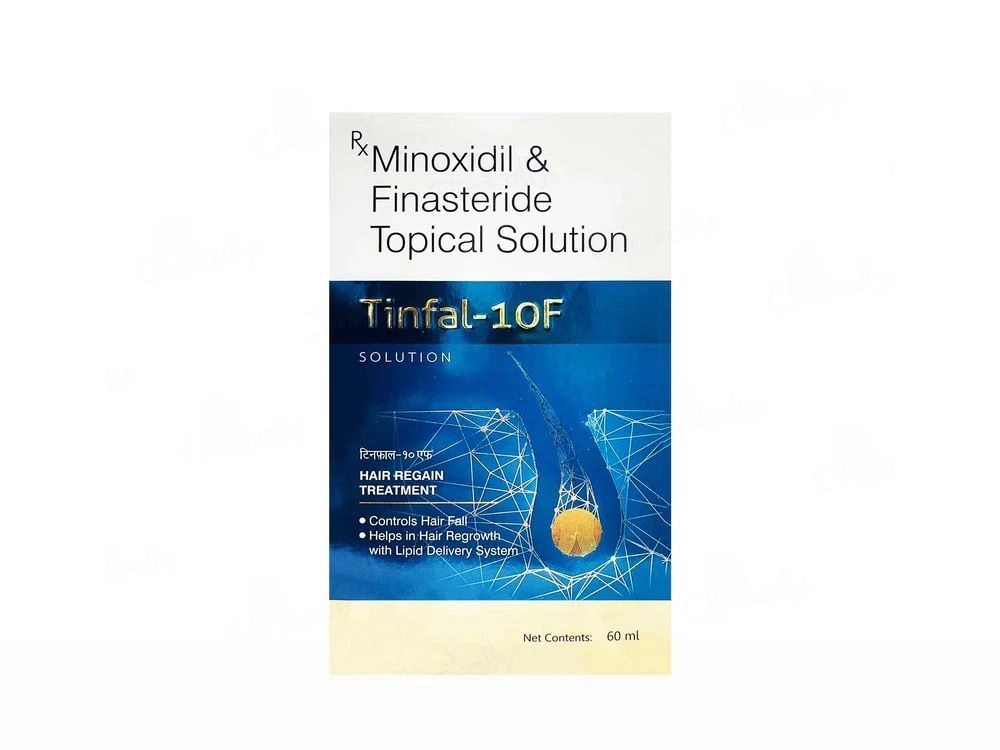 Tinfal-10F Minoxidil 10% & Finasteride 0.1% Topical Solution 60ml | Advanced Hair Regrowth 1