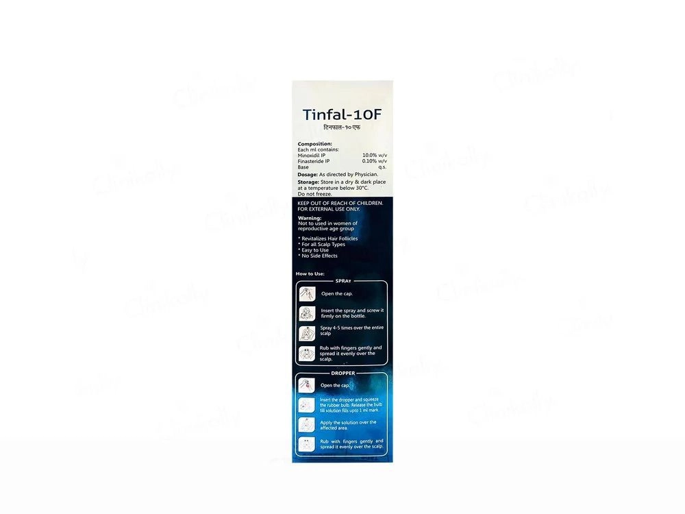 Tinfal-10F Minoxidil 10% & Finasteride 0.1% Topical Solution 60ml | Advanced Hair Regrowth 2