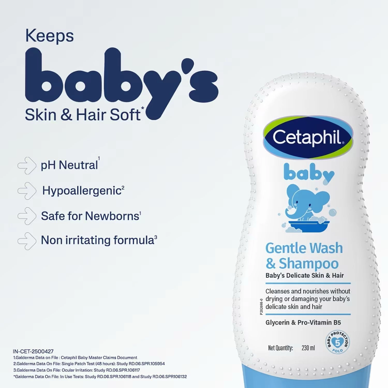 Cetaphil Baby Gentle Wash & Shampoo 230ml | Tear-Free Baby Skin & Hair Cleanser 3