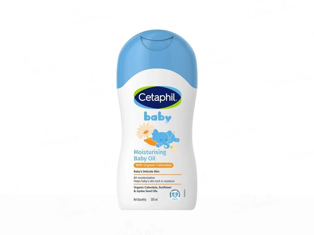 Cetaphil Baby Moisturising Oil with Organic Calendula 200ml | Gentle Nourishment for Baby Skin |