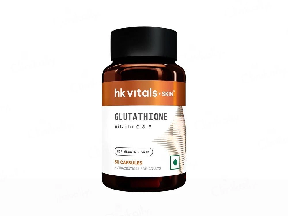 HK Vitals Glutathione Capsules 500mg with Vitamin C, E & Biotin | Skin Brightening Supplement 30s 1