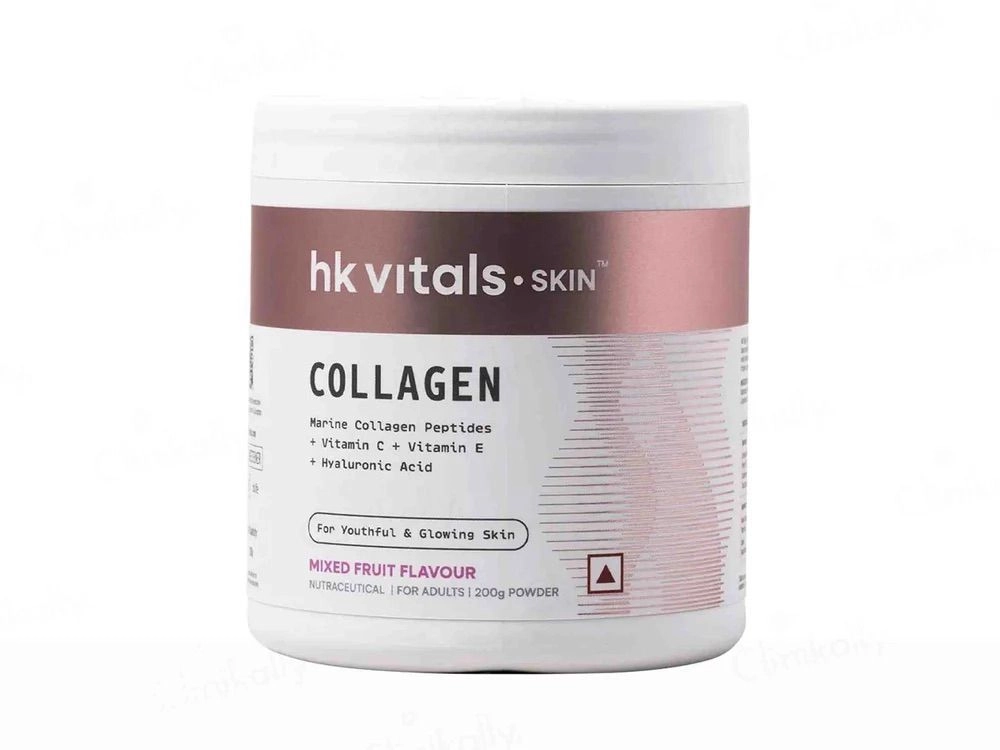 HK Vitals Skin Radiance Marine Collagen Powder 200g | Vitamin C, Vitamin E & Hyaluronic Acid water melon flavour. 1