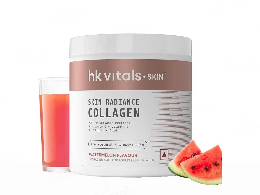 HK Vitals Skin Radiance Marine Collagen Powder 200g | Vitamin C, Vitamin E & Hyaluronic Acid water melon flavour. 2