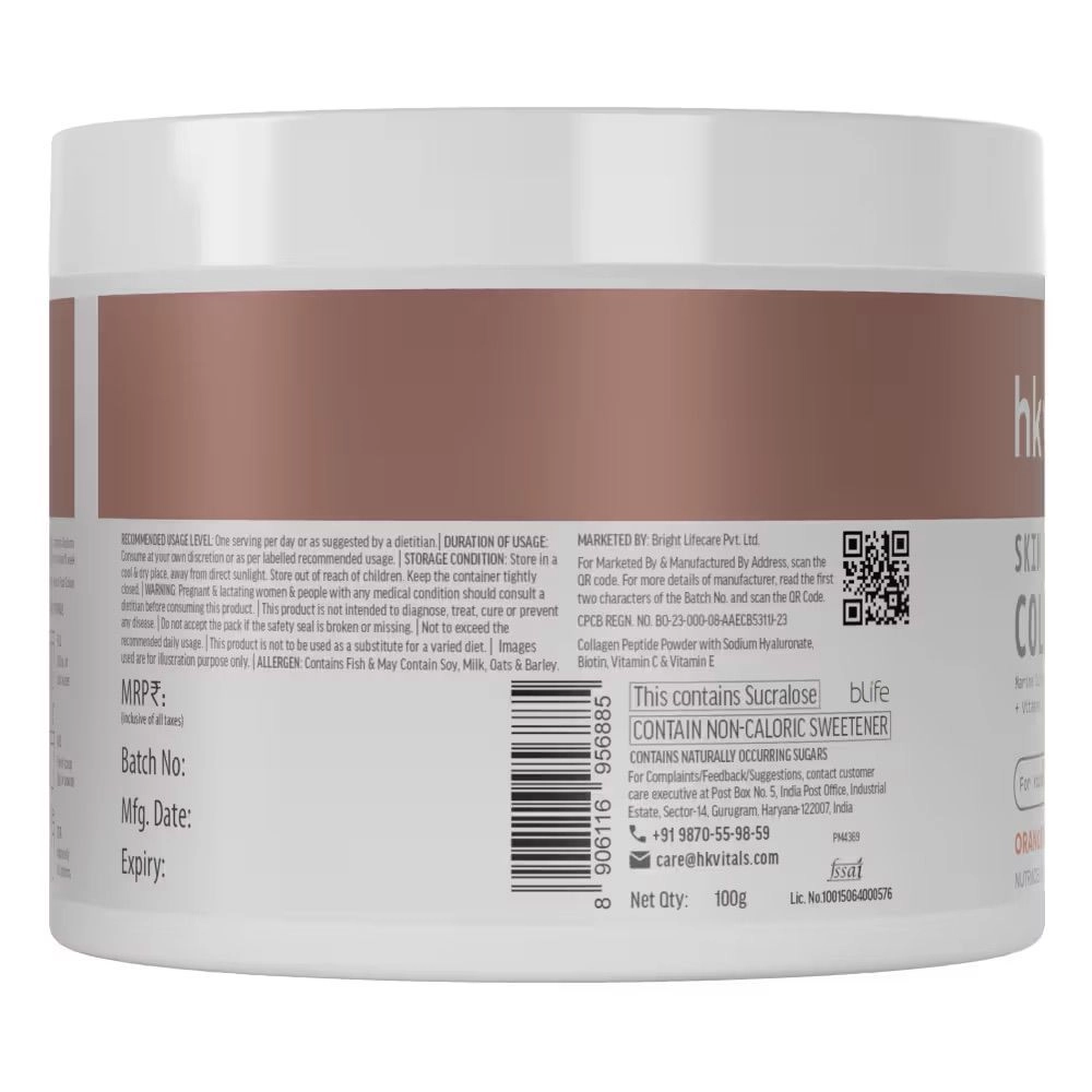 HK Vitals Skin Radiance Marine Collagen Powder Orange Flavour 200g | Vitamin C, Vitamin E & Hyaluronic Acid 2