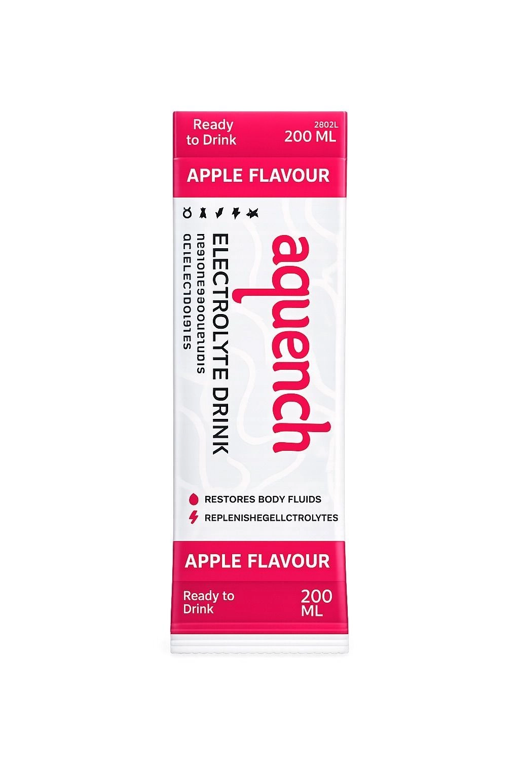Aquench Electrolyte Drink Apple Flavour 200ml | Ready-to-Drink Hydration Beverage | Restores Electrolytes & Body Fluids- 10s