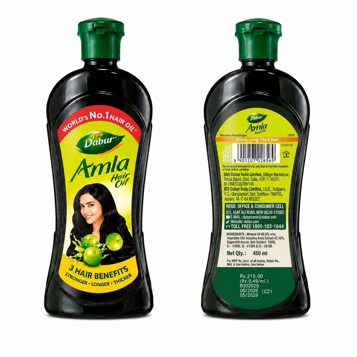 Dabur Amla Hair Oil 450ml | Nourishes Hair, Stronger, Longer & Thicker Hair | Hair Care Oil 2