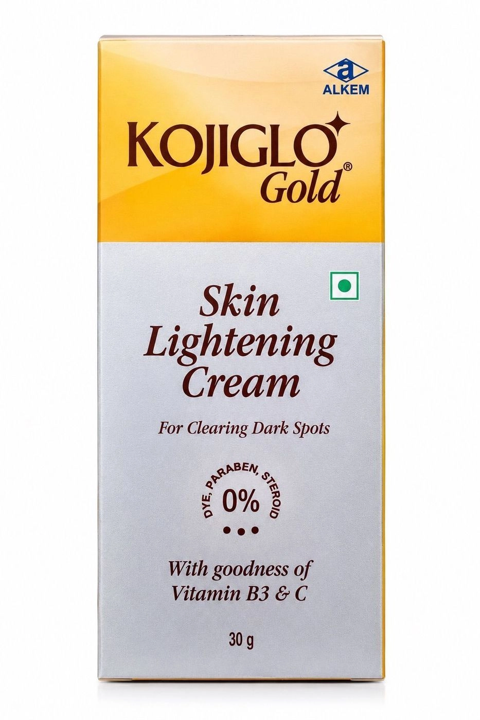 Kojiglo Gold Skin Lightening Cream 30g | For Dark Spots | With Vitamin B3 & C