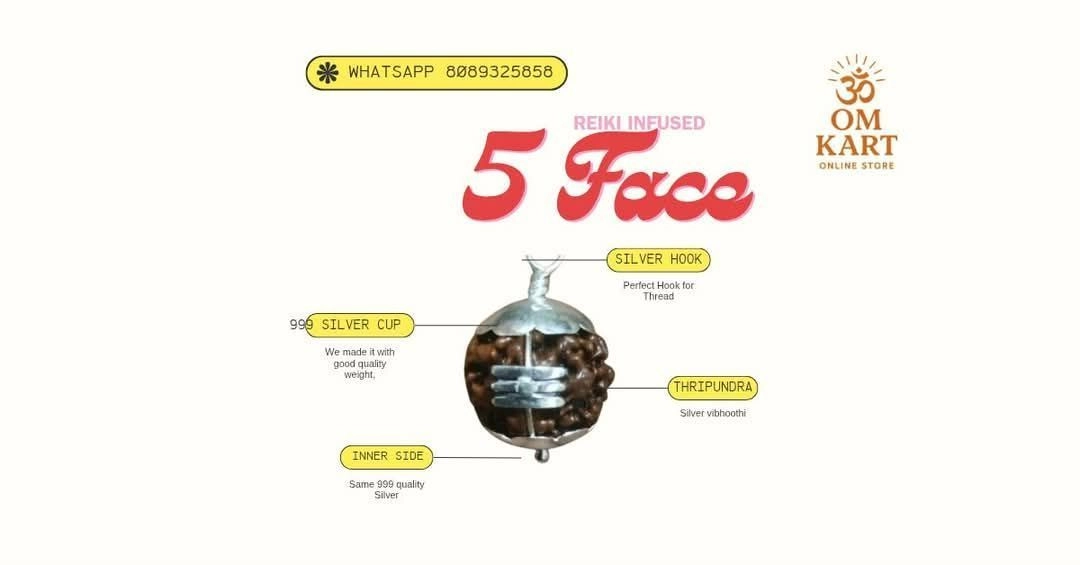 5 Face Rudraksha Reiki Enriched 5