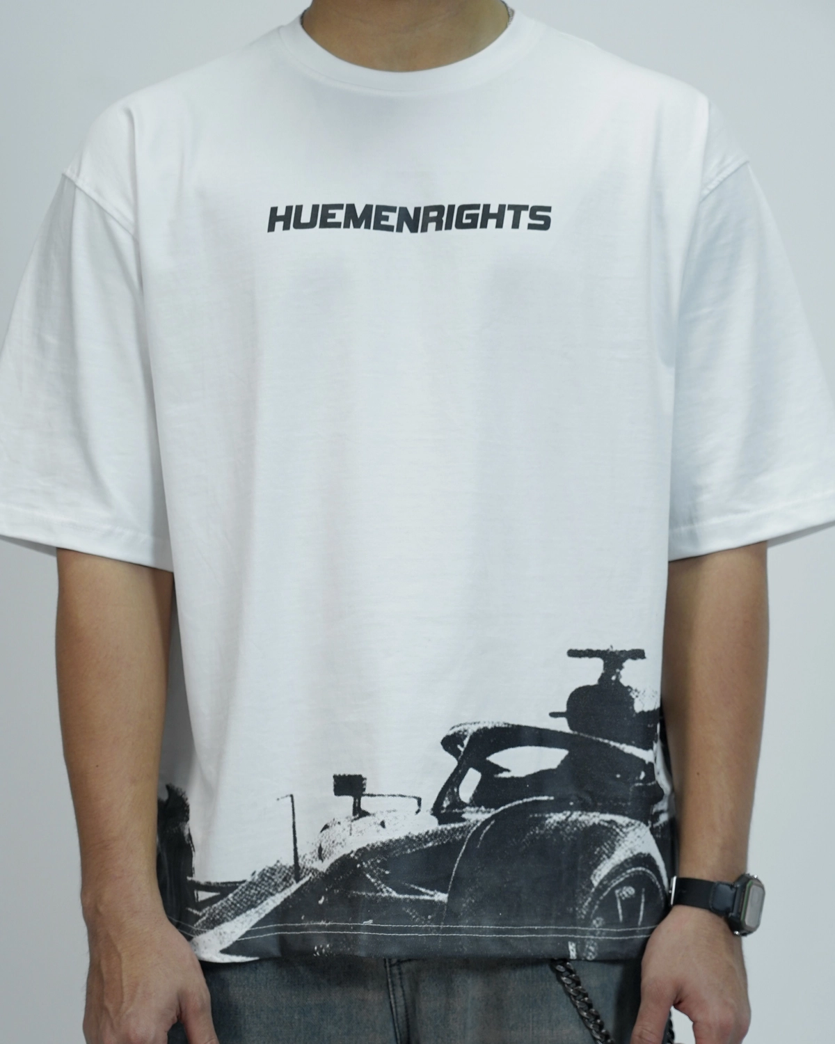 Race Craft White Oversized Tee