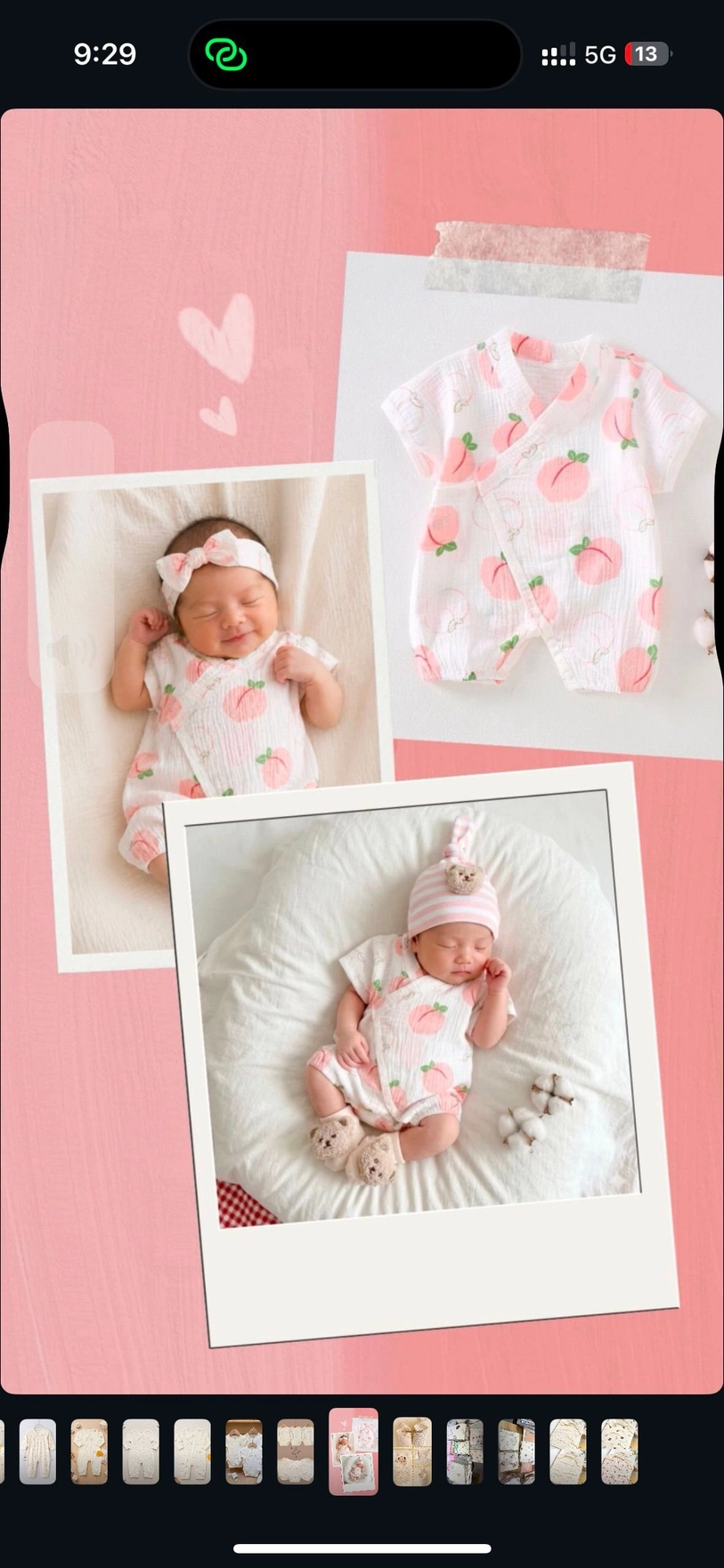 Newborn Kimono Muslin Romper