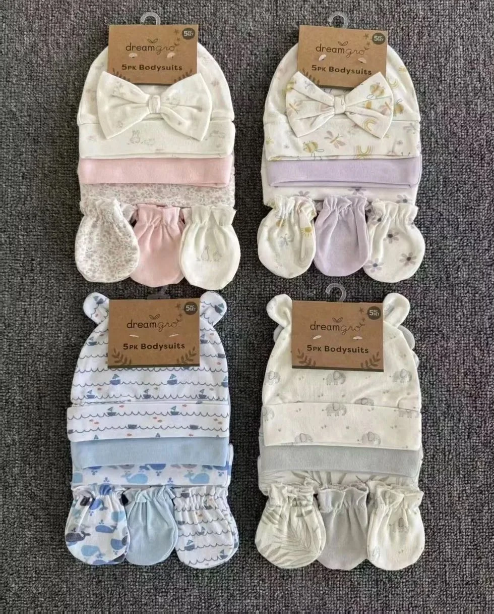 Dreamgro 6-piece Newborn Cap & Mitten Set