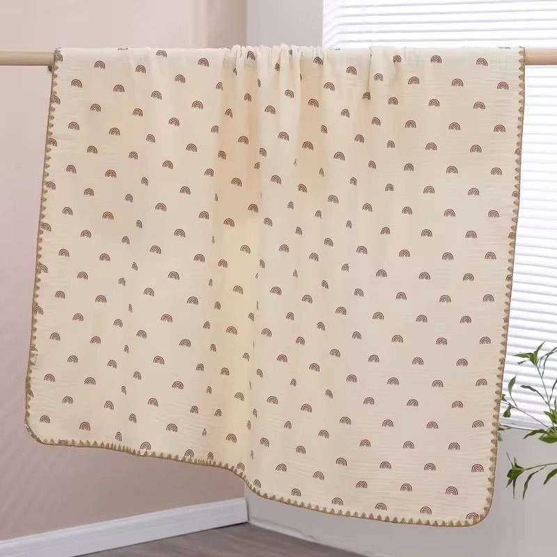 4-Layer Muslin Blanket Rainbow Print 3