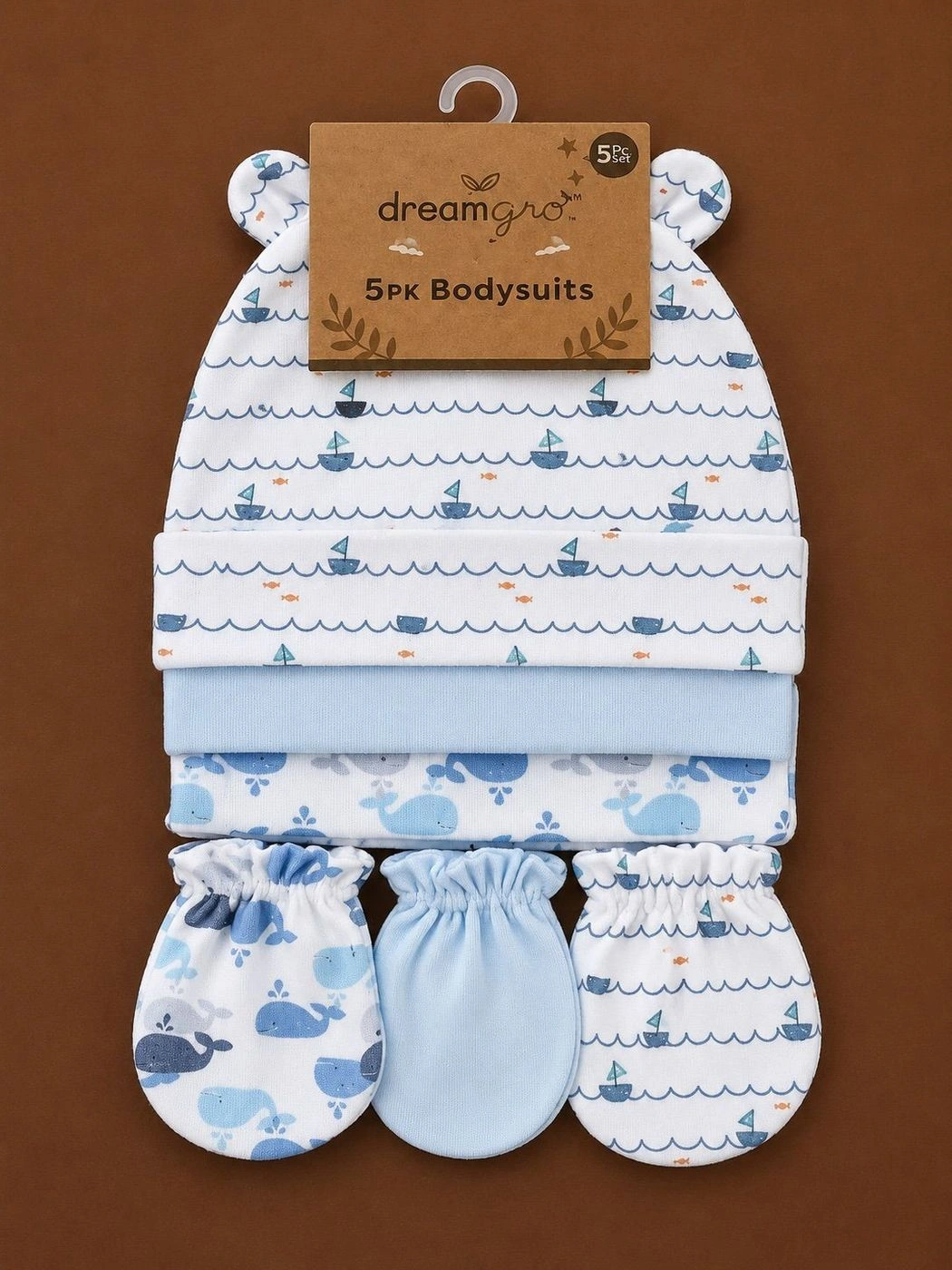 6-piece Newborn Cap & Mitten Set 5