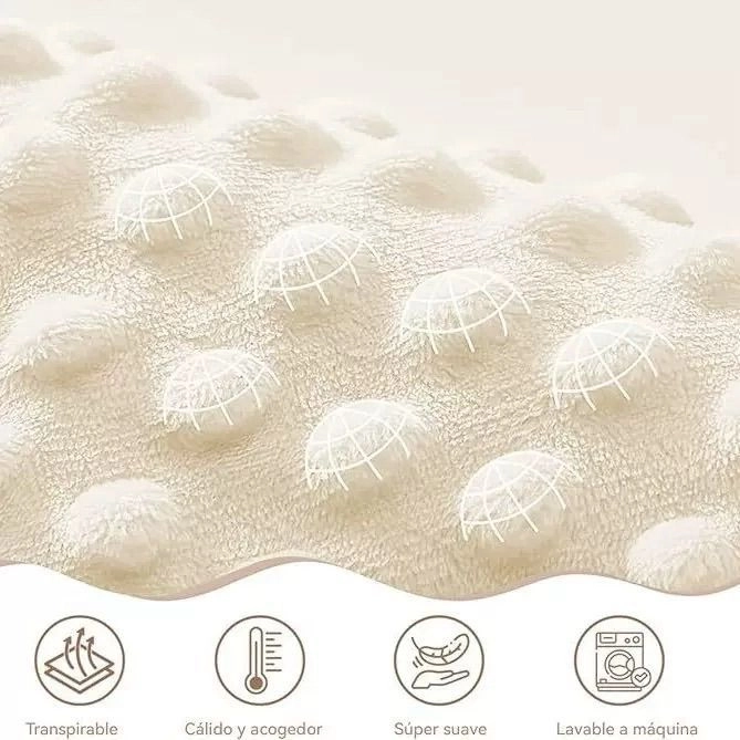 Bubble Fleece Muslin Blanket - Sitting teddy 4