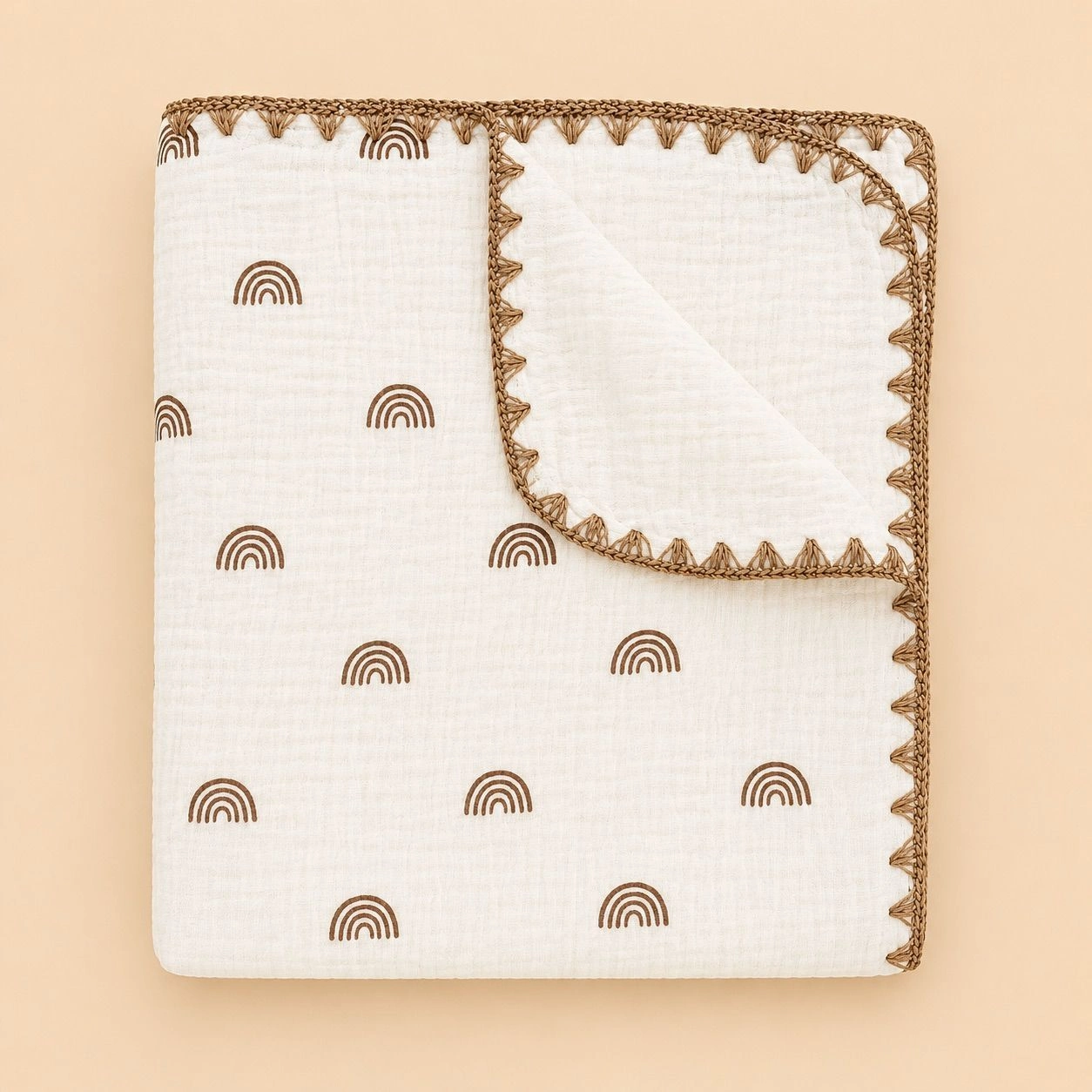 4-Layer Muslin Blanket Rainbow Print