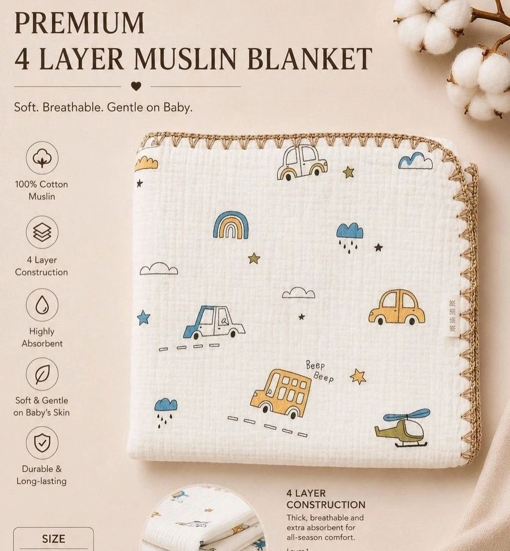 4-Layer Muslin Blanket