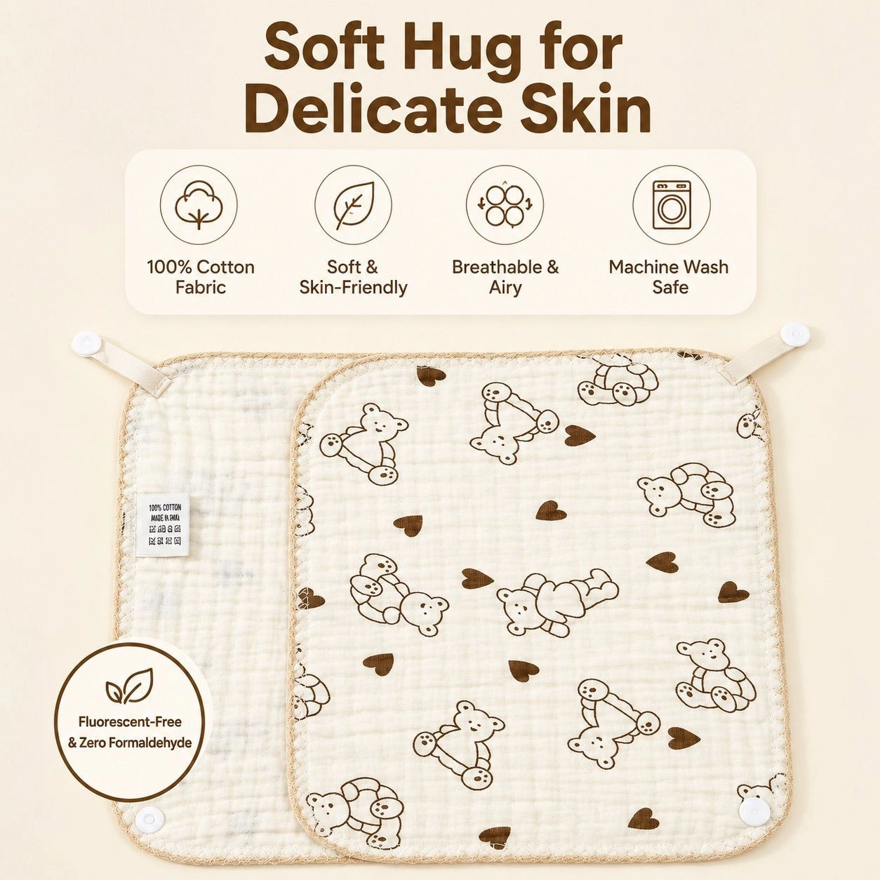 Muslin Face Towel Cum Bib 8