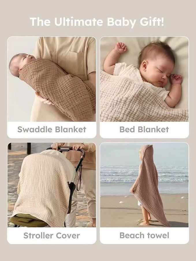 6-Layer Muslin Hooded Bath Towel 6