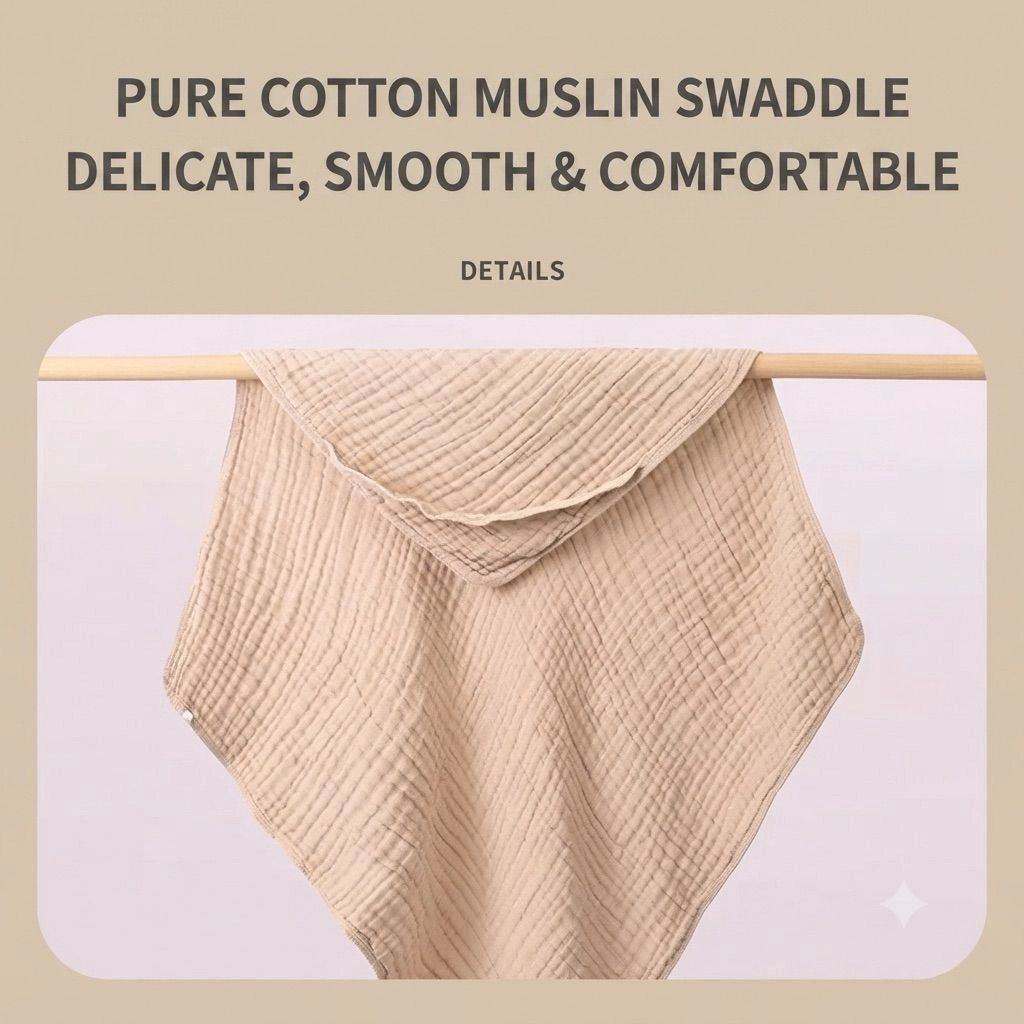 6-Layer Muslin Hooded Bath Towel 7