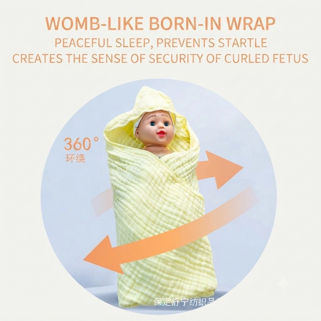 6-Layer Muslin Hooded Bath Towel 9